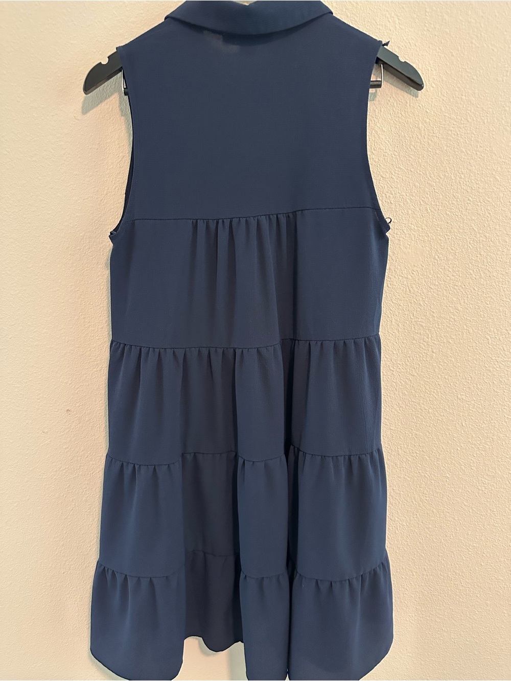 Monteau Navy Sleeveless Tiered Button-Front - Picture 3 of 4